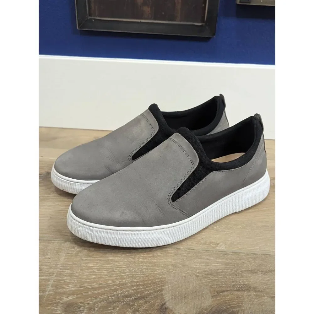 Samuel Hubbard Flight Slip On Sneakers Men's 9.5 E WIDE Grey Nubuck Travel